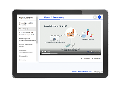 EASA Part 21G Herstellung E-Learning Online Training Mobil